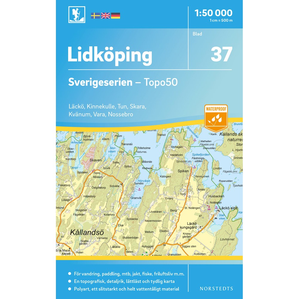 37 Lidköping Sverigeserien 1:50 000